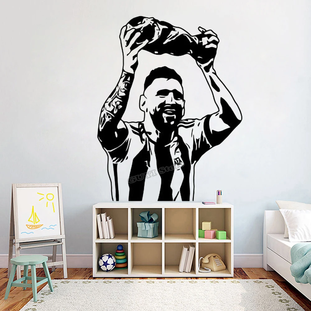 Sports Equipment Poster - Месси Наклейка на стену Виниловая наклейка